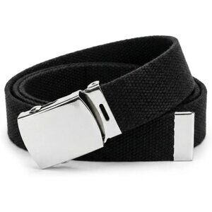 Belts Canvas Web Belt with Chrome Buckle 54" Long Fully Adjustable Military
